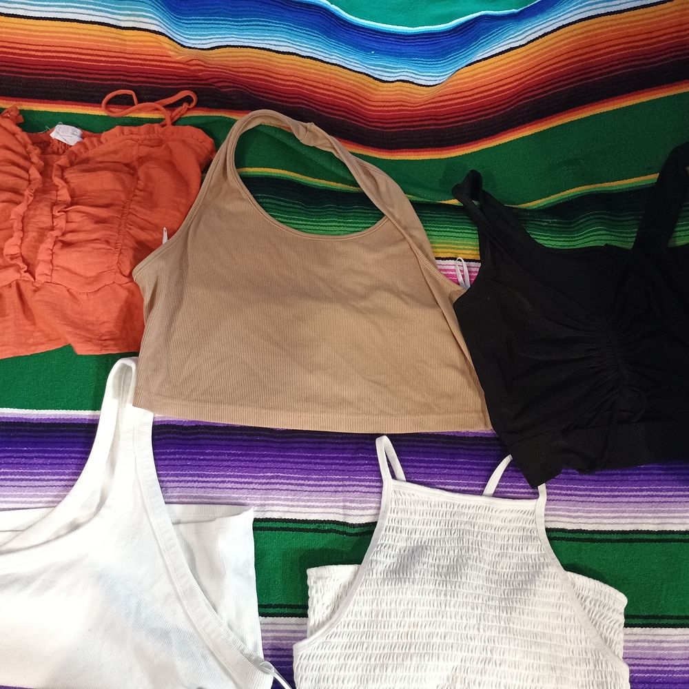 Stylish Women's Tank Tops - Black, Tan, White